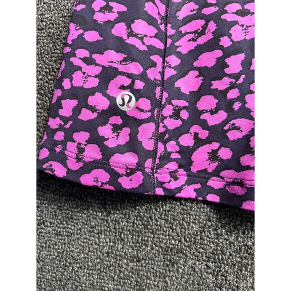 Lululemon Tank Top Built In Bra Size 6 Magenta Purple Cheetah Leopard Print - Picture 4 of 6